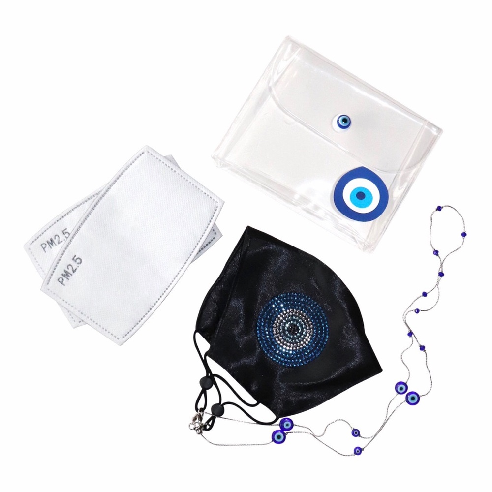 Silk Evil Eye Mask With Filters 🧿